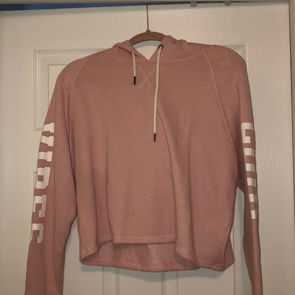 Cool/Vibes Pink Cropped Hoodie - Picture 1 of 5